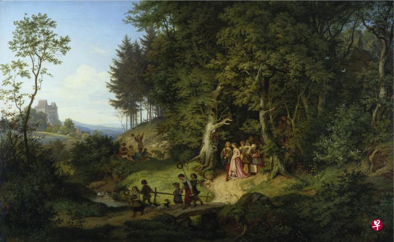 李克特油画作品《春天的新娘》，1847年作。（网络照片）