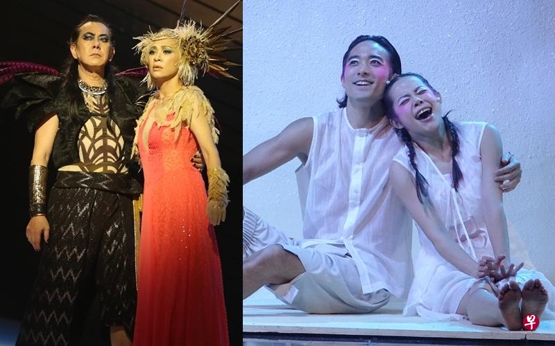 在《仲夏夜之梦》中,影帝黄秋生饰演仙王与公爵,香港演员余安安演出仙后与公爵夫人,香港新生代演员林德信、杨淇、韦罗莎和陈健豪演出年轻恋人。(滨海艺术中心提供) 在《仲夏夜之梦》中,影帝黄秋生饰演仙王与公爵,香港演员余安安演出仙后与公爵夫人,香港新生代演员林德信、杨淇、韦罗莎和陈健豪演出年轻恋人。(滨海艺术中心提供)