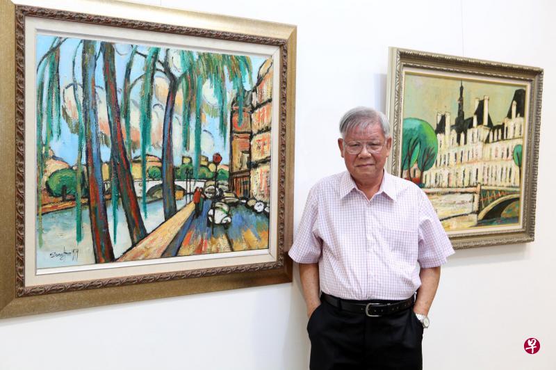 康雄安早年在巴黎创作的油画,洋溢浓厚后期印象派风格。 康雄安早年在巴黎创作的油画,洋溢浓厚后期印象派风格。