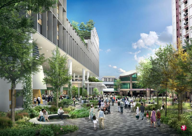 再创我们的家园计划下兴建的“Community Nexus”,将成为兀兰居民一站式设施中心。(建屋局构想图) 再创我们的家园计划下兴建的“Community Nexus”,将成为兀兰居民一站式设施中心。(建屋局构想图)