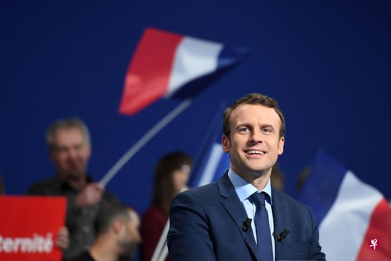 马克龙有望当选法国总统。(法新社) 马克龙有望当选法国总统。(法新社)