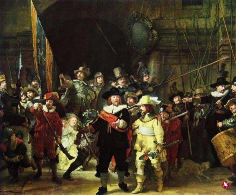 伦勃朗一六四二年名作《夜巡》让他饱受攻击。(Leiden Collection提供) 伦勃朗一六四二年名作《夜巡》让他饱受攻击。(Leiden Collection提供)