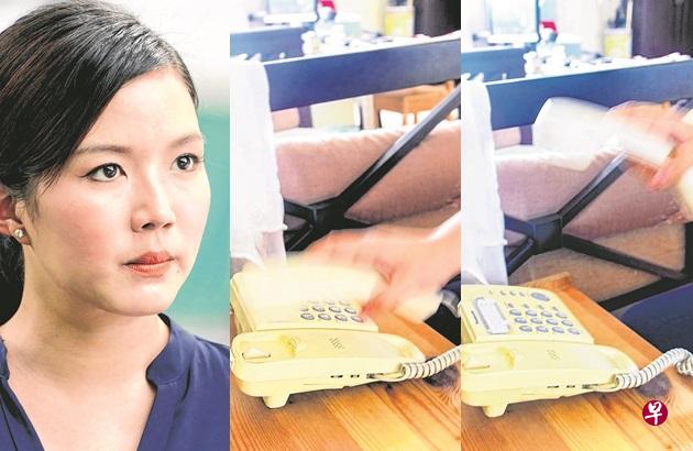 瑞恩被指上门借电话时,两次摔邻居的电话。 瑞恩被指上门借电话时,两次摔邻居的电话。