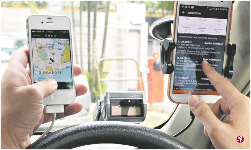 优步(Uber)和Grab掀“抢司机”之战,请“大使”劝说敌对司机跳槽,成为自家司机。(档案照) 优步(Uber)和Grab掀“抢司机”之战,请“大使”劝说敌对司机跳槽,成为自家司机。(档案照)