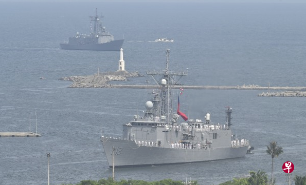 台湾向美国採购两艘二手派里级巡防舰,今天上午抵达高雄左营军港。(自由时报) 台湾向美国採购两艘二手派里级巡防舰,今天上午抵达高雄左营军港。(自由时报)