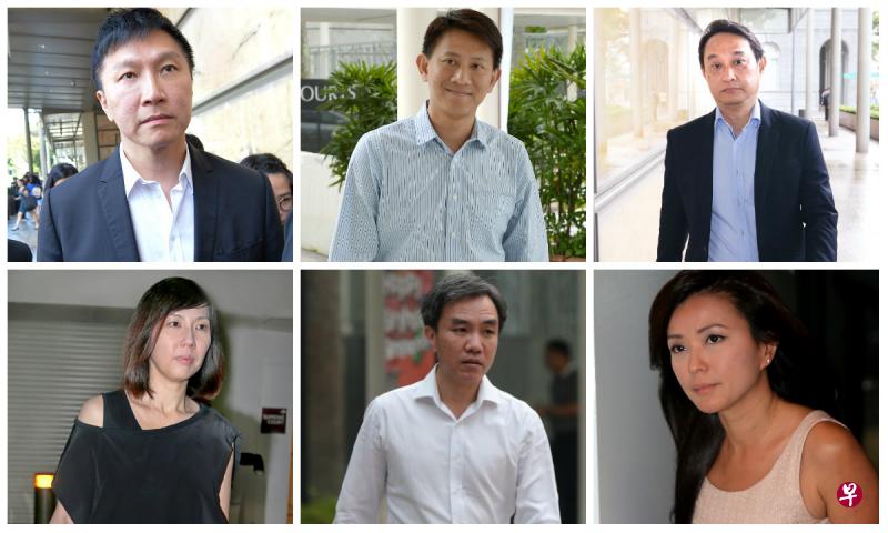 (上排左起顺时针)康希、陈一平、周英汉、黄玉音、林岭恒、陈绍云。(档案照片) (上排左起顺时针)康希、陈一平、周英汉、黄玉音、林岭恒、陈绍云。(档案照片)