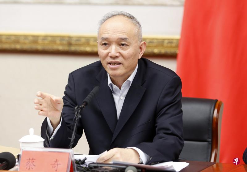 蔡奇任北京市委书记。（中新社档案照）