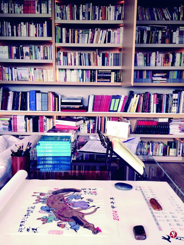 林青霞的书房。 林青霞的书房。