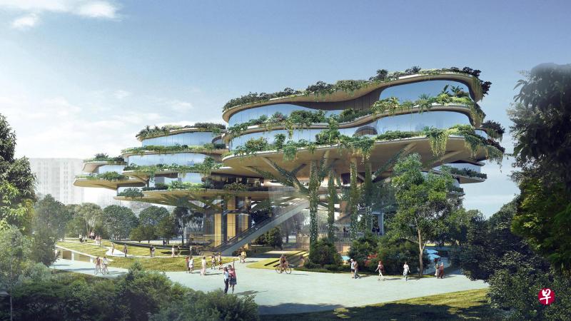 蔡厝港战备军协俱乐部外观的构想图。(战备军协提供) 蔡厝港战备军协俱乐部外观的构想图。(战备军协提供)