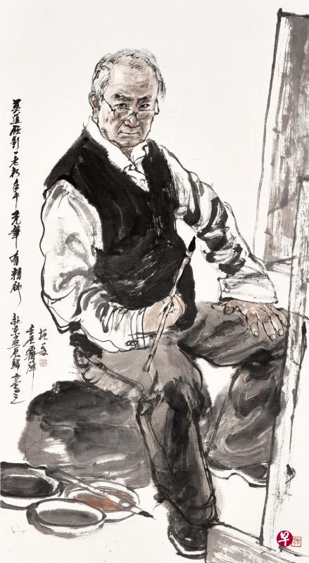 刘振夏自画像,作于2012年。 刘振夏自画像,作于2012年。