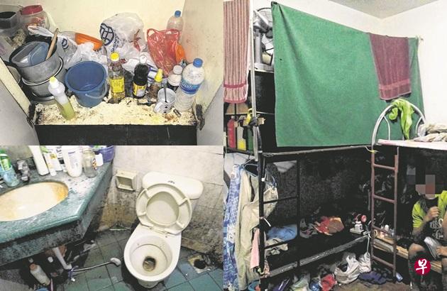 该单位使用薄木板制造隔间,分出七间小房。(外籍劳工中心提供) 该单位使用薄木板制造隔间,分出七间小房。(外籍劳工中心提供)