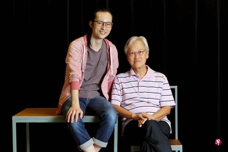 谢燊杰(左)把英培安(右)代表作《画室》,搬上舞台。 谢燊杰(左)把英培安(右)代表作《画室》,搬上舞台。