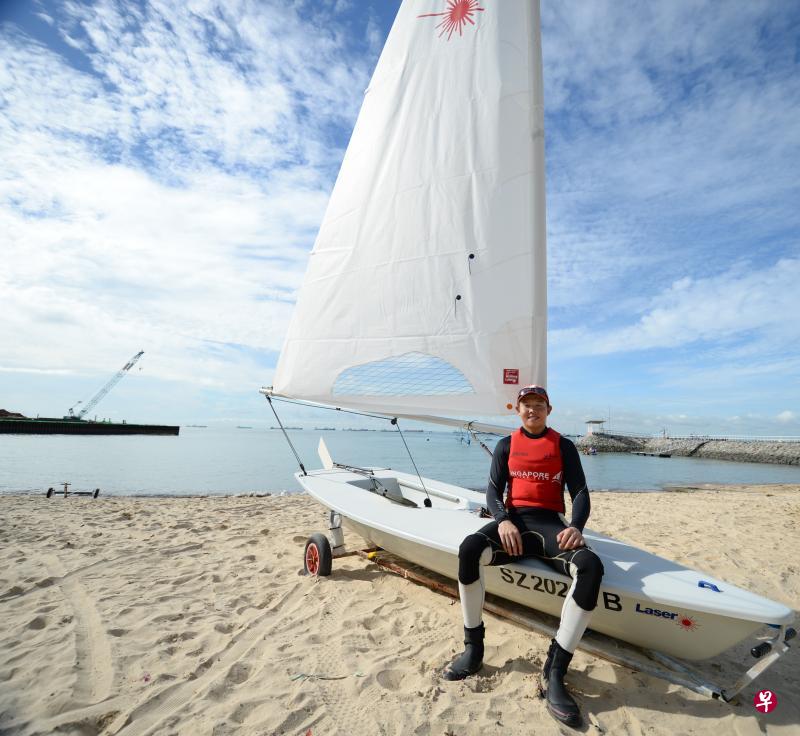 卢军汉将在东运会后争取入选明年亚运会。(新加坡帆总提供) 卢军汉将在东运会后争取入选明年亚运会。(新加坡帆总提供)