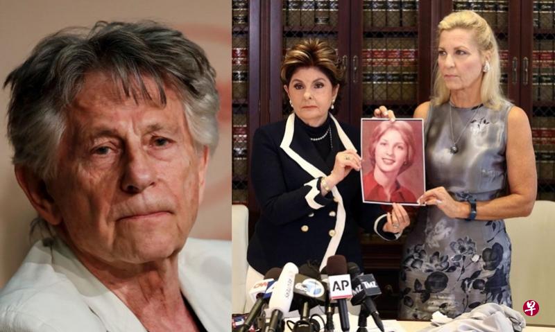 59岁Robin(右图右)召开记者会,指控罗曼波兰斯基(左图)曾在1973年对她性侵。(法新社) 59岁Robin(右图右)召开记者会,指控罗曼波兰斯基(左图)曾在1973年对她性侵。(法新社)