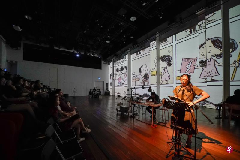 《陈福财的艺术》作者刘敬贤与导演Edith Podesta合作,呈献一场跨媒介、文类的特殊演出《成为图像》。(主办方提供) 《陈福财的艺术》作者刘敬贤与导演Edith Podesta合作,呈献一场跨媒介、文类的特殊演出《成为图像》。(主办方提供)