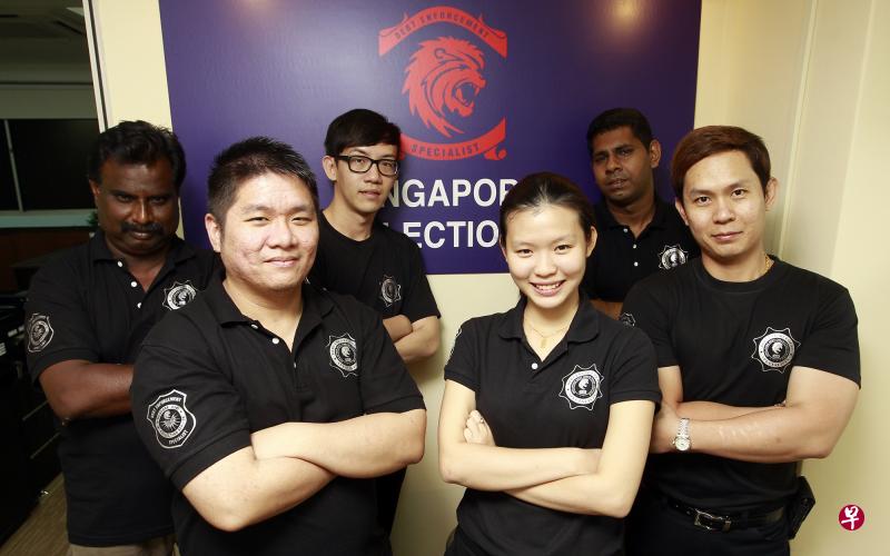 Singapore Debt Collection Service女老板何依雯(中)。(档案照) Singapore Debt Collection Service女老板何依雯(中)。(档案照)