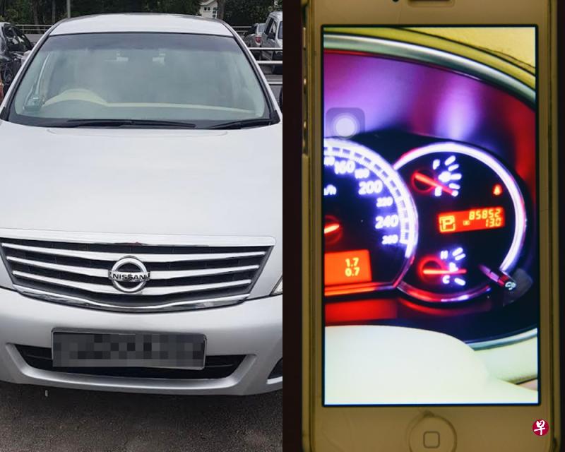 张先生指他购买二手车时,里程表显示行驶里数是8万多公里。(受访者提供) 张先生指他购买二手车时,里程表显示行驶里数是8万多公里。(受访者提供)