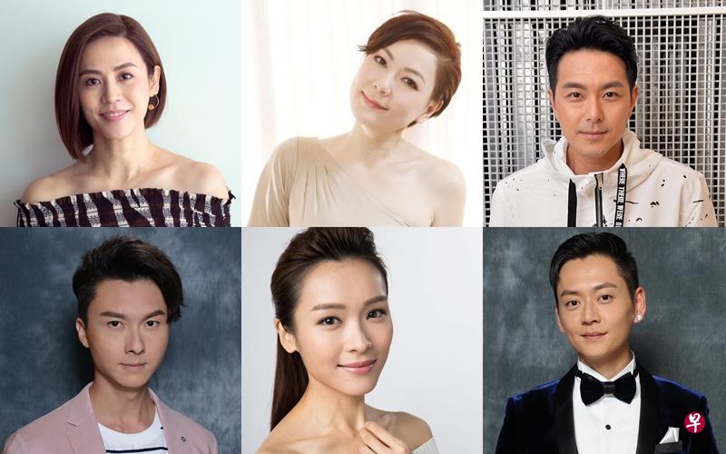 宣萱、田蕊妮、萧正楠、王浩信、李佳芯和张振朗于将新为电视大奖造势。(Starhub / TVB提供) 宣萱、田蕊妮、萧正楠、王浩信、李佳芯和张振朗于将新为电视大奖造势。(Starhub / TVB提供)
