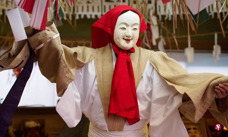 日本高千穗“夜神乐”传统舞蹈,别具特色。 日本高千穗“夜神乐”传统舞蹈,别具特色。