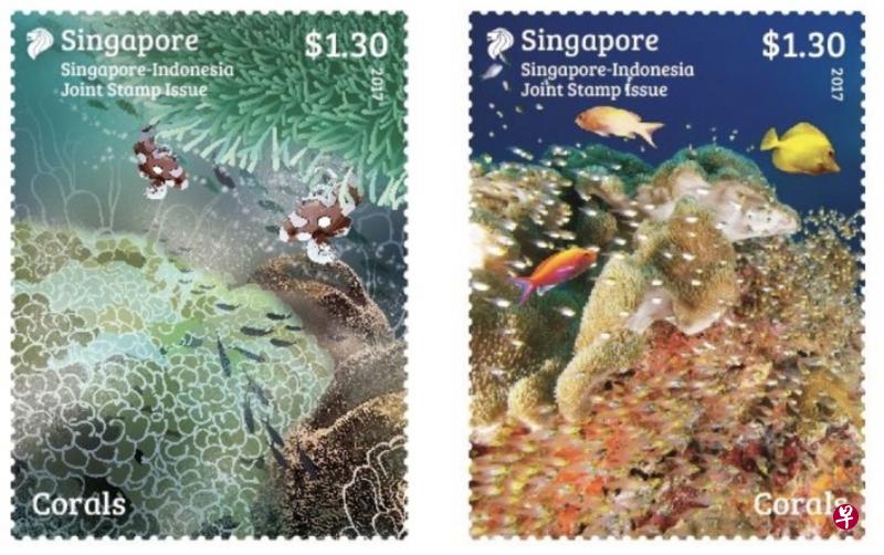 新加坡和印尼建交50周年纪念邮票。(读者提供) 新加坡和印尼建交50周年纪念邮票。(读者提供)