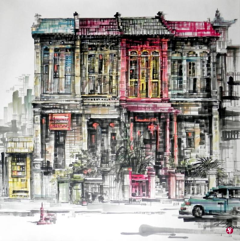 张春雷水墨画《如切》。（画廊提供）