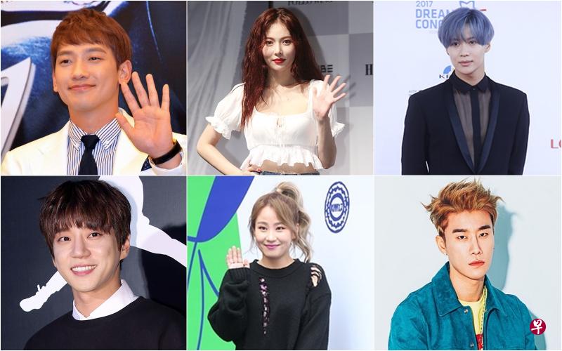 (左起)Rain、泫雅、SHINee成员泰民、黄致列、Urban Zakapa成员赵贤雅和San E加盟《THE UNIT》导师阵容。(图/档案照、bnt新闻和互联网) (左起)Rain、泫雅、SHINee成员泰民、黄致列、Urban Zakapa成员赵贤雅和San E加盟《THE UNIT》导师阵容。(图/档案照、bnt新闻和互联网)