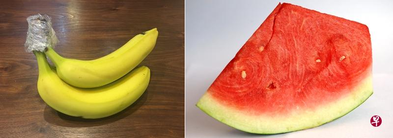 西瓜不宜和香蕉一起吃。(档案照) 西瓜不宜和香蕉一起吃。(档案照)