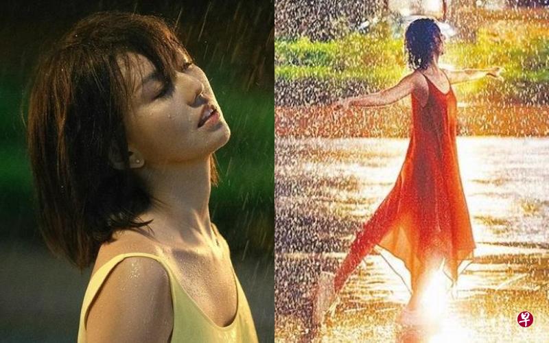 孙燕姿拍新歌MV,在大雨中狂舞。 孙燕姿拍新歌MV,在大雨中狂舞。