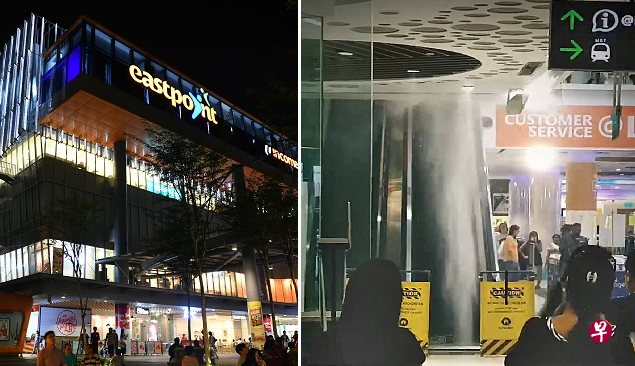 东福坊水管爆裂,喷出水柱,大批公众围观。(取自面簿) 东福坊水管爆裂,喷出水柱,大批公众围观。(取自面簿)