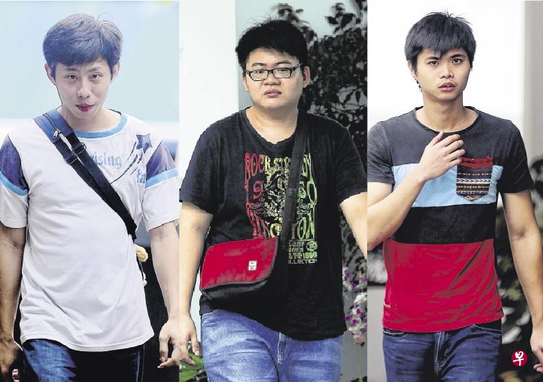 左起:林伟燊、陈明杰、林云俊。 左起:林伟燊、陈明杰、林云俊。