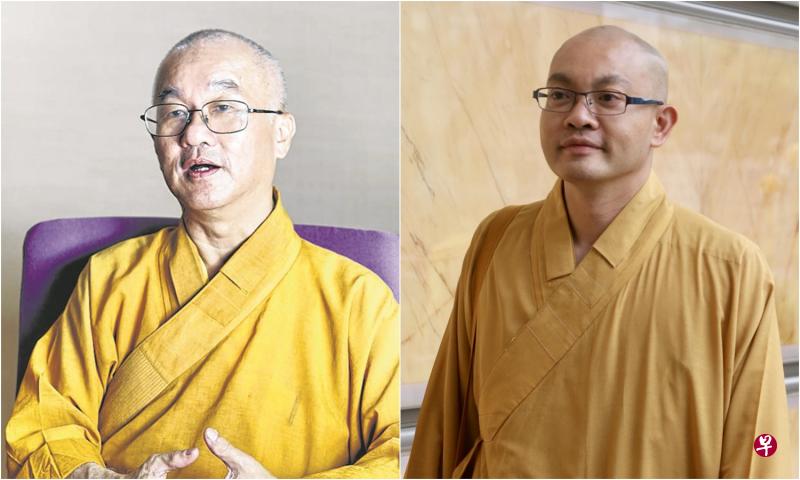 左图：广品法师；右图：果峻法师（档案照）