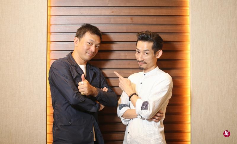 《大佛普拉斯》导演黄信尧(左)与男主角陈竹昇。 《大佛普拉斯》导演黄信尧(左)与男主角陈竹昇。