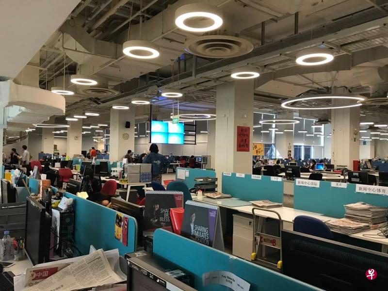 新加坡报业控股华文媒体集团刚在本月1日成立的新闻中心。(档案照) 新加坡报业控股华文媒体集团刚在本月1日成立的新闻中心。(档案照)