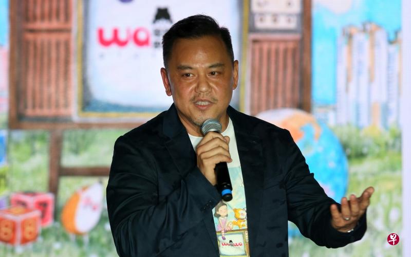 哇哇映画创办人刘健财,宣布公司明年新动向。(龙国雄摄) 哇哇映画创办人刘健财,宣布公司明年新动向。(龙国雄摄)