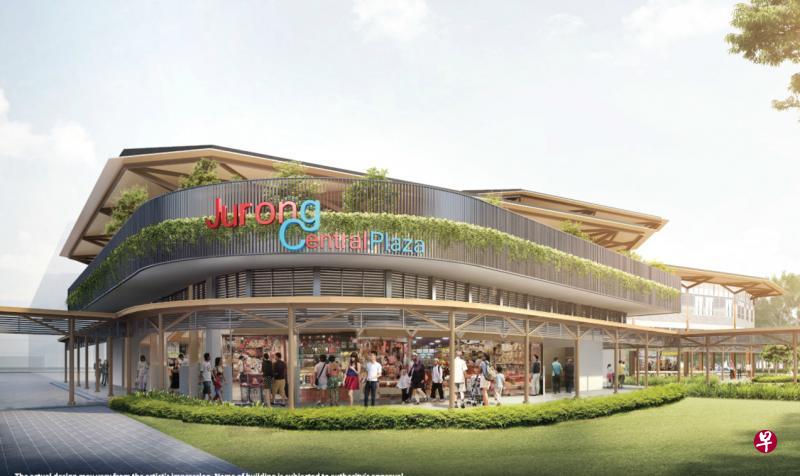 兴建中的裕廊中央广场将有两层楼高,结合巴刹、咖啡店与活跃乐龄中心。(建屋局提供) 兴建中的裕廊中央广场将有两层楼高,结合巴刹、咖啡店与活跃乐龄中心。(建屋局提供)