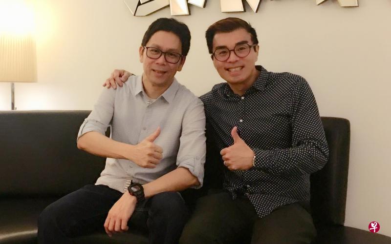 陈佳明(左)和叶良俊跨刀为96.3好FM写台歌。(96.3好FM提供) 陈佳明(左)和叶良俊跨刀为96.3好FM写台歌。(96.3好FM提供)