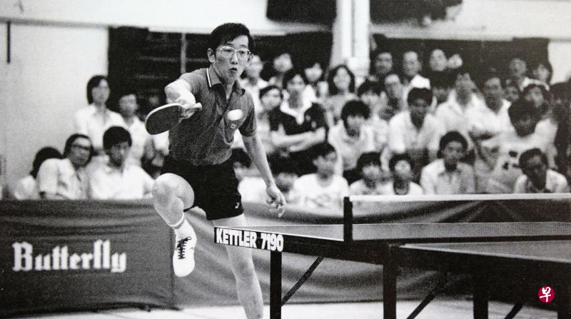 ▲谢崇文在上世纪70年代的全国赛，以冷静头脑和敏捷身手称霸乒坛。（取自乒总80周年纪念刊）