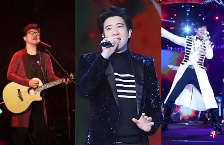 汪峰(左起)、王力宏、林俊杰为中国跨年节目献唱。(互联网照片) 汪峰(左起)、王力宏、林俊杰为中国跨年节目献唱。(互联网照片)