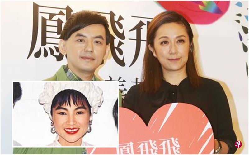 黄韵玲(右)、黄子佼为凤飞飞(小图)免费主持记者会。 黄韵玲(右)、黄子佼为凤飞飞(小图)免费主持记者会。