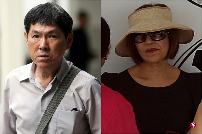 同为67岁的蓝合财(左)和蒋淑静分别被判监禁三年和四年半。(海峡时报) 同为67岁的蓝合财(左)和蒋淑静分别被判监禁三年和四年半。(海峡时报)