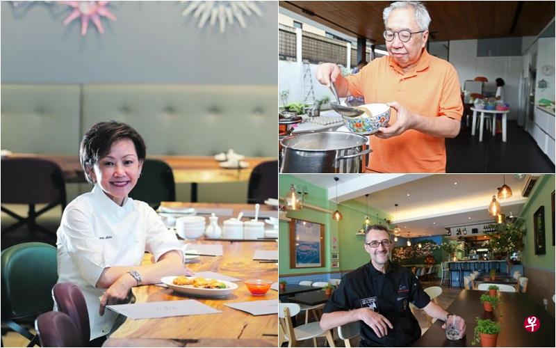 邓美琴(左)从公共机构退休后开餐馆圆梦;财务总监梁国财(右上)在自家洋房开设私房菜馆,让人上门吃槟城系娘惹菜;意大利美食爱好者曼尼尼(右下)和新加坡籍妻子决定开设意大利餐馆。 邓美琴(左)从公共机构退休后开餐馆圆梦;财务总监梁国财(右上)在自家洋房开设私房菜馆,让人上门吃槟城系娘惹菜;意大利美食爱好者曼尼尼(右下)和新加坡籍妻子决定开设意大利餐馆。