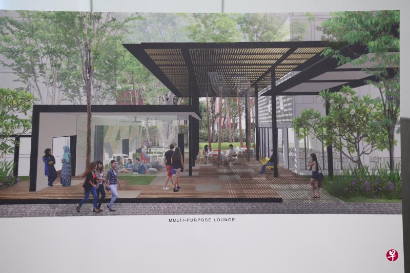 新大学生宿舍翻新后的崭新多用途公共空间。(翻拍自提供画面) 新大学生宿舍翻新后的崭新多用途公共空间。(翻拍自提供画面)