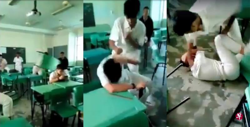 维林中学出现校园霸凌事件,整个过程被其他同学拍成视频,在网上流传。(互联网) 维林中学出现校园霸凌事件,整个过程被其他同学拍成视频,在网上流传。(互联网)