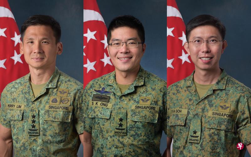 林清耀中将(左)本月将卸下三军总长一职,由陆军总长王赐吉少将(中)接任。吴仕豪准将升任陆军总长。(国防部提供) 林清耀中将(左)本月将卸下三军总长一职,由陆军总长王赐吉少将(中)接任。吴仕豪准将升任陆军总长。(国防部提供)
