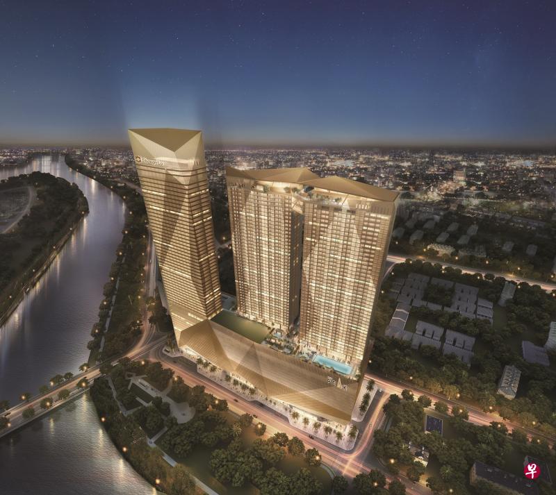 综合发展项目The Peak的商场楼高五层,预计2020年开业。(凯德集团提供) 综合发展项目The Peak的商场楼高五层,预计2020年开业。(凯德集团提供)