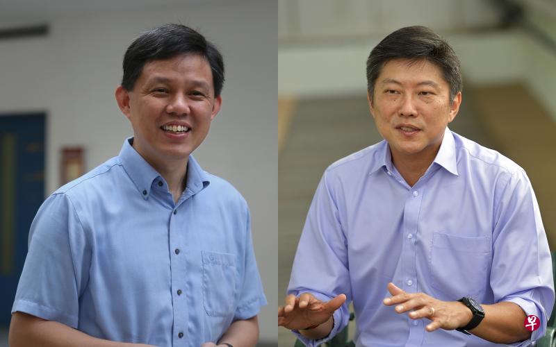 陈振声(左)和黄志明被看好是我国第四代领导团队的核心成员,黄志明也很可能接过陈振声领导职总的棒子。(档案照片) 陈振声(左)和黄志明被看好是我国第四代领导团队的核心成员,黄志明也很可能接过陈振声领导职总的棒子。(档案照片)