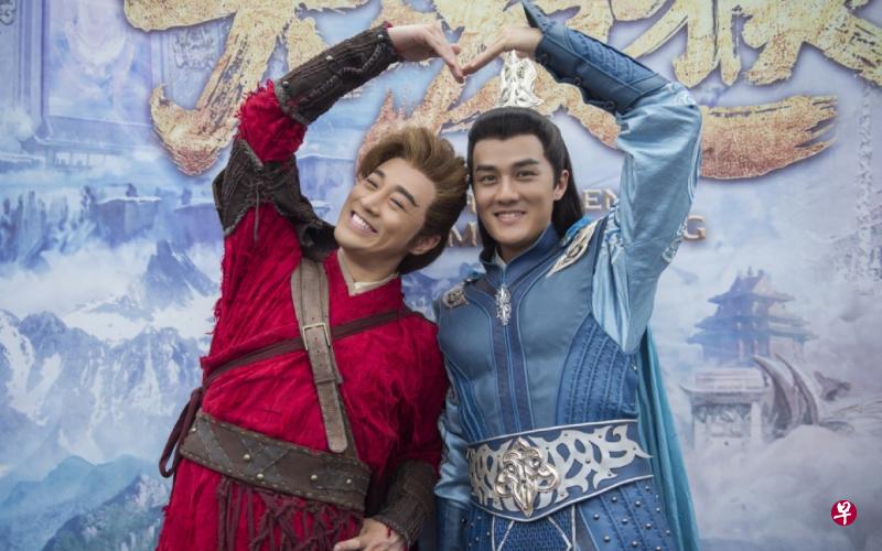 林峰(左)与老友吴克群合作《大泼猴》。 林峰(左)与老友吴克群合作《大泼猴》。