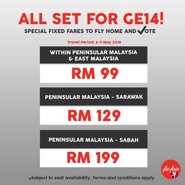 亚航推出优惠机票,鼓励马国选民回家投票。(当今大马) 亚航推出优惠机票,鼓励马国选民回家投票。(当今大马)