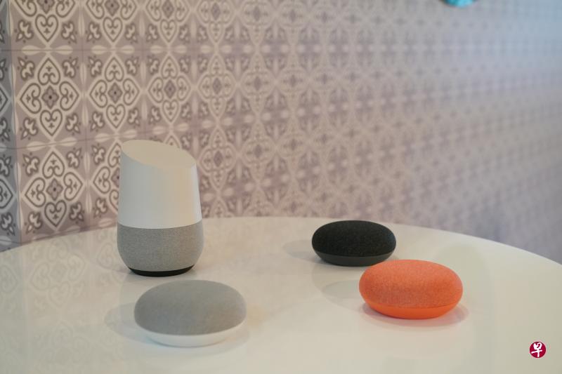 Google Home和Home Mini (谷歌提供照片) Google Home和Home Mini (谷歌提供照片)