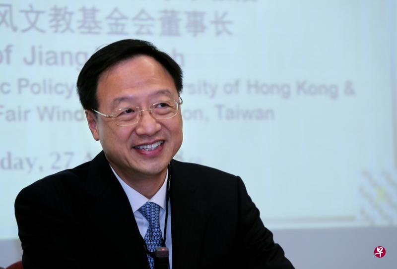 台湾前行政院长江宜桦上周五在东亚研究所演讲,分析台湾政治与两岸关系。(陈来福摄) 台湾前行政院长江宜桦上周五在东亚研究所演讲,分析台湾政治与两岸关系。(陈来福摄)